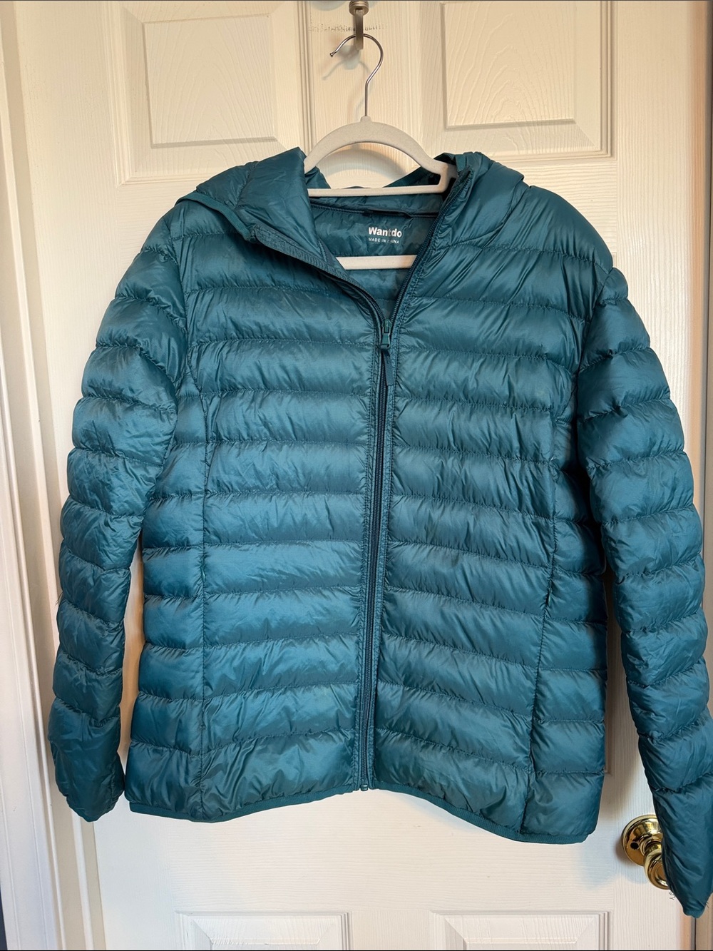 Wantdo Teal Hooded Lightweight Packable Down Puffer Jacket
